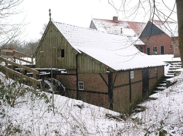 Watermolen de Mast in de winter